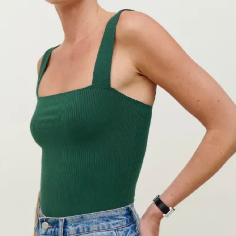Reformation Canyon Knit Top in Emerald